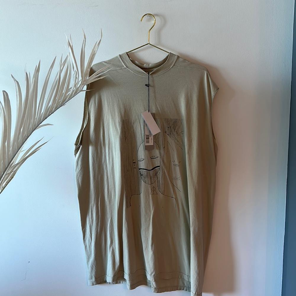 Rick owens oversized sleeveless shirt